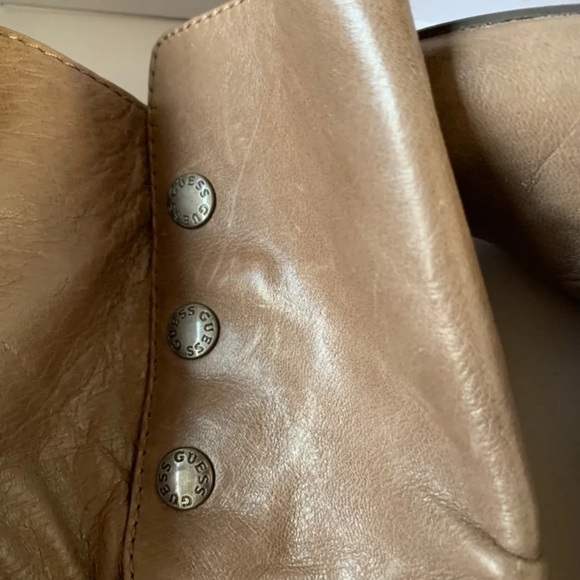 Guess Shoes Guess Womens Gray Leather Tall Boots Sz 6 Poshmark